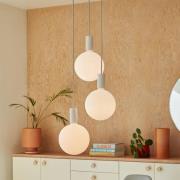 Tala hängande lampa Triple Pendant rund, E27 opal, vit/vit