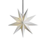 STERNTALER LED-stjärna, vit, Ø 11 cm, 9-taggig, IP44 batteri