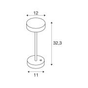 SLV LED laddningsbar lampa Vinolina, rost, CCT, aluminium, höjd 32,3 c...