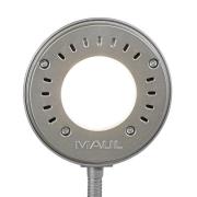 LED-bordslampa MAULarc, silver, höjd 38 cm, flexibel