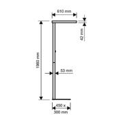 LED-golvlampa MAULjaval, svart, 196 cm, dimbar sockel