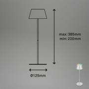 Briloner LED-bordslampa Kiki med uppladdningsbart batteri RGBW, matt k...