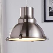 Lindby pendellampa Letty, Ø 39 cm, nickelfärgad, metall, E27
