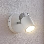 Lindby Vit GU10-spotlight Kardo, IP44