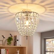 Lindby Glittrande glaskristalltaklampa Lionello