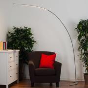 Lindby LED-golvlampa Danua, silver, metall, höjd 200cm