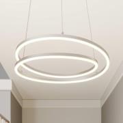 Lindby LED-hänglampa Davian, nickelfärgad, Ø 49 cm, dimbar
