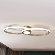 Lindby Valerna LED-taklampa 31W stegdim nickel