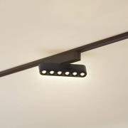 Lindby LED-list 48V Lumaro,svart,6punkter,vridbar,dimbar