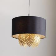 Lucande Malviras hänglampa i tyg, bladdekoration 1 lampa.