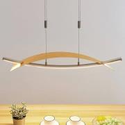 Lucande LED-hänglampa Marija, 91 cm, guldfärgad, dimbar
