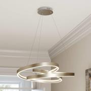 Lucande LED-hänglampa Gunbritt, Ø 80 cm, silver, dimbar