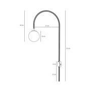 ALDEX Vägglampa Una, metall, glas, korallröd