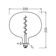 OSRAM LED Vintage 1906 Big Globe E27 4,5W 818 Glödtrådsrök