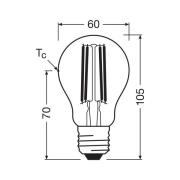 OSRAM LED-filamentlampa E27 3,8W 2700K dimbar