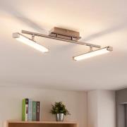 Lindby LED-taklampa Pilou, 2 lampor, dimbar, krom