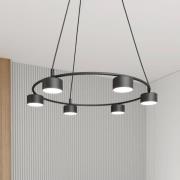 EMIBIG LIGHTING Hänglampa Starlit, 6 lampor, Ø 64 cm, svart, metall, G...
