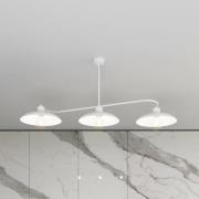 EMIBIG LIGHTING Taklampa Foster, 3 lampor, 113 cm, vit, metall, E27