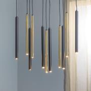 Eko-Light Hänglampa Monza, svart/guld, 11 lampor