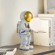 Lindby bordslampa Astronaut, vit/guld, keramik, glas