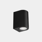 LEDS-C4 LED-utomhusvägglampa Eko Single, svart, bredd 7 cm, aluminium
