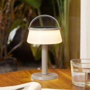 Lindby LED-bordslampa Mikkel, beige, dimbar