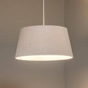 Euluna hängande lampa Boucle, textil ecru, Ø 50 cm, enkel flamma