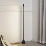 Lucande LED-golvlampa Linija, svart, höjd 110 cm, sensor