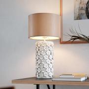 By Rydéns Fiore bordslampa, beige, keramik, höjd 54 cm