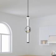 Lucande LED-pendellampa Savete, rökgrå, glas, Ø 12 cm