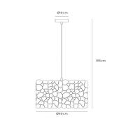 Lucide Almelo hänglampa, 1 lampa, svart/guld, metall