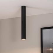 EMIBIG LIGHTING Takspotlight Tecno 1L, stål, GU10, höjd 45 cm, svart
