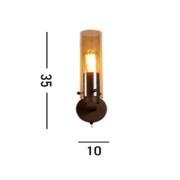 Searchlight Vägglampa Sweden II, 1 lampa, stål, glas, E27