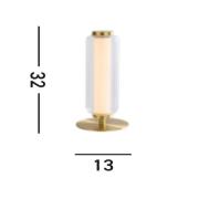 Searchlight LED-bordslampa Mod, mässingsfärgad, dimbar i 3 steg, stål