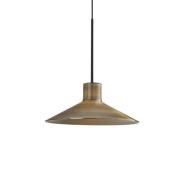 Bover LED-hänglampa Platet, svart/mässingfärgad Ø 20 cm