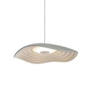 Bover LED-hänglampa Valentina S24, grå/vit, Ø 24 cm