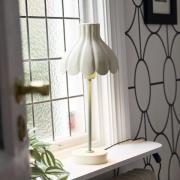 PR Home Wera bordslampa, gräddvit/grön, höjd 47 cm, metall