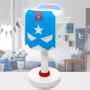 Dalber Blue Hero bordslampa, vit/blå, höjd 30 cm