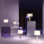 Maytoni bordslampa Bianco vit höjd 67,5 cm textil/alabaster