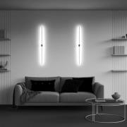 Maytoni LED-vägglampa Pars, 105 cm, svart/guld, aluminium