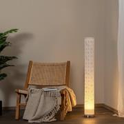 Lindby golvlampa Alisea, 104 cm, vit, RGBW, fjärrkontroll