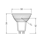 OSRAM LED reflektor GU10 4,3W 827 36° 6-pack