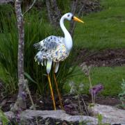 STAR TRADING LED-solcellslampa Heron som hägerfigur