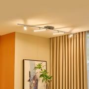 Lindby LED-taklampa Pilou, 4 lampor, dimbar, krom
