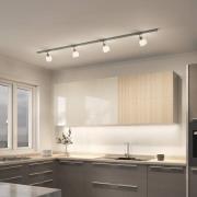 Lindby 1 skensystem Linaro, E14, silver, 4 lampor.