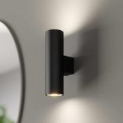 Euluna vägglampa Marion, svart Höjd 18 cm Stål upp/ner