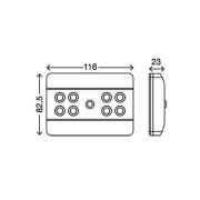 Briloner LED-bänklampa Lero med sensor, 8 lampor