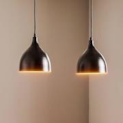 Luminex Pendellampa Nanu av metall svart 2 lampor