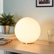 Lindby bordslampa Marike, vit, glas, klot, Ø 25 cm, E27