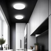 TK Lighting Aqua LED-panel, Ø 30 cm, vit, metall/plast CCT dimbar